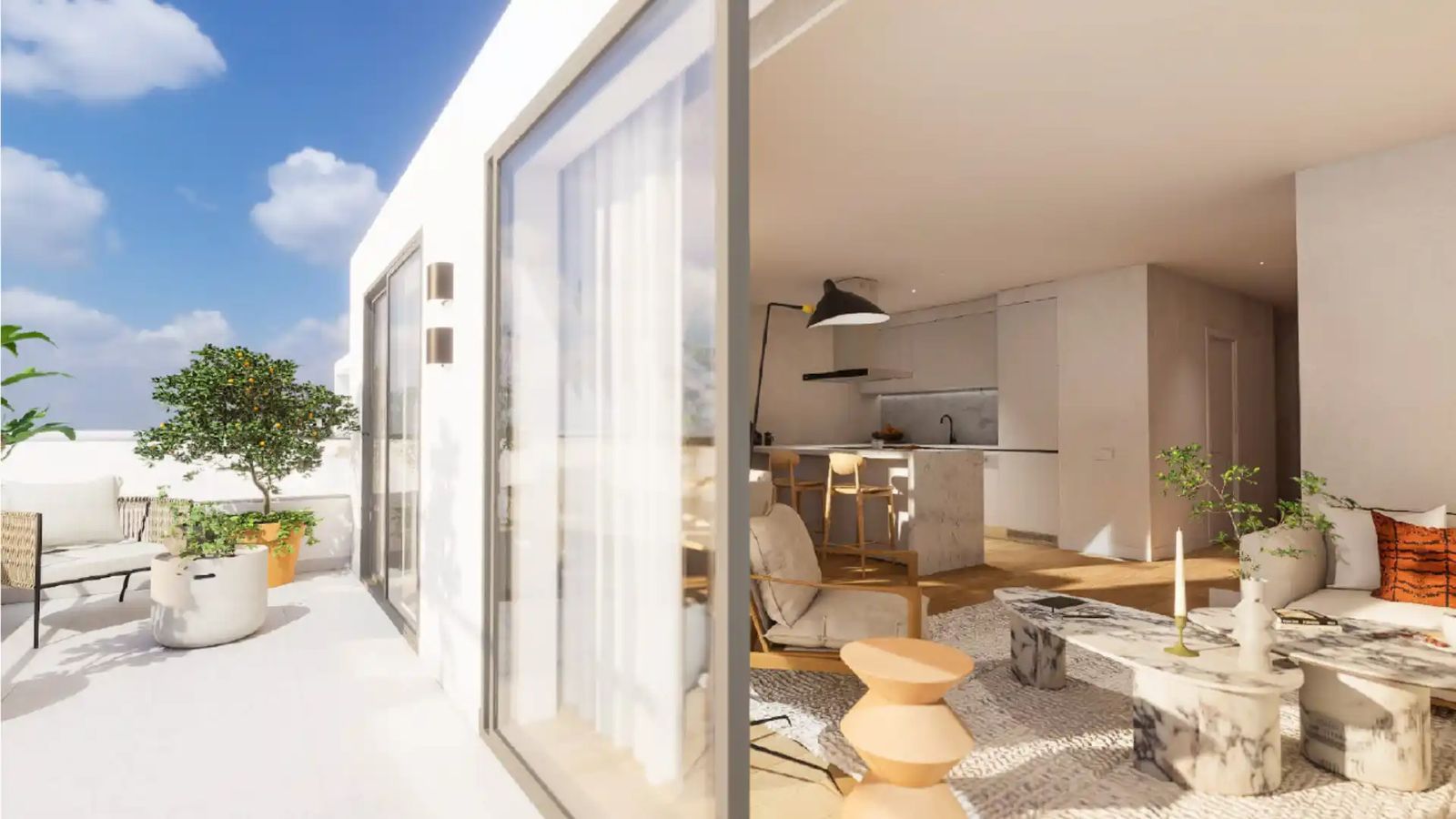 02 modern living room with balcony view